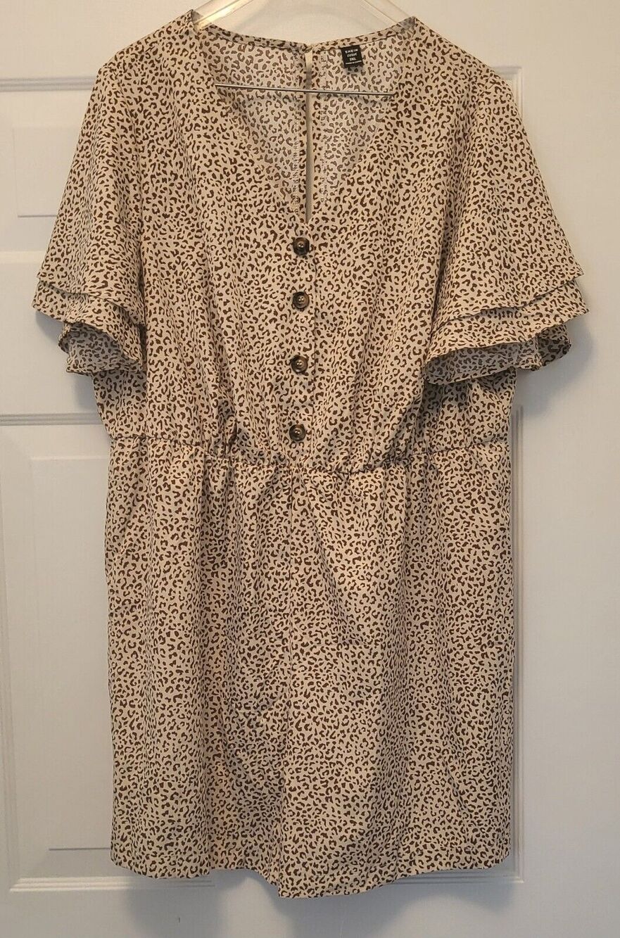 Shein Curve Romper Womens Size 3XL Animal Print